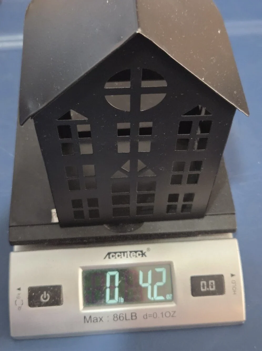 Black Metal Haunted House Tea Light Candle Lantern Halloween Decor
